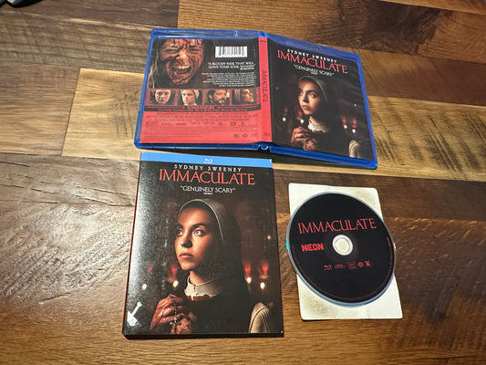 Immaculate (Blu ray, Neon, Sydney Sweeney Classic, Slipcover)