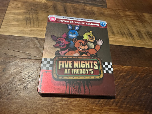 Five Nights At Freddy’s (4K Ultra HD/Blu ray, Universal, Steelbook, Import, NEW)