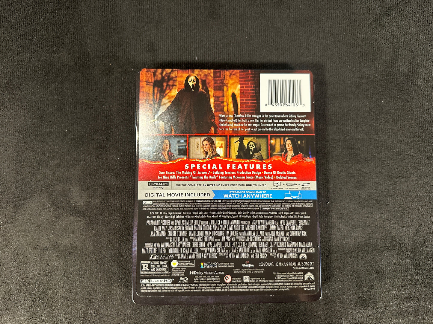 Scream 7 (4K Ultra HD/Blu ray, Steelbook, Limited Edition, No Digital)
