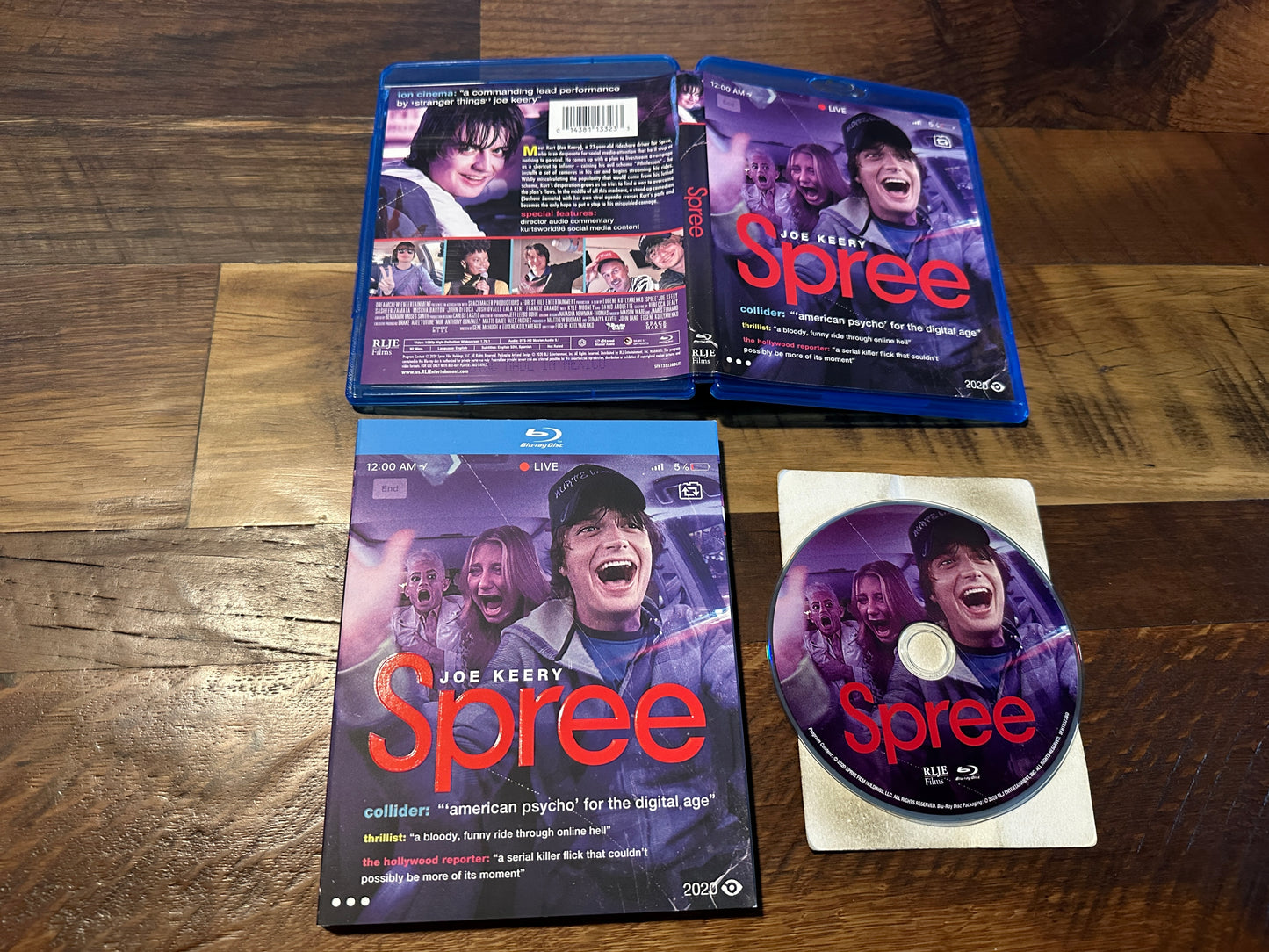 Spree (Blu ray, RLJE Films, Slipcover, Joe Keery, Widescreen)