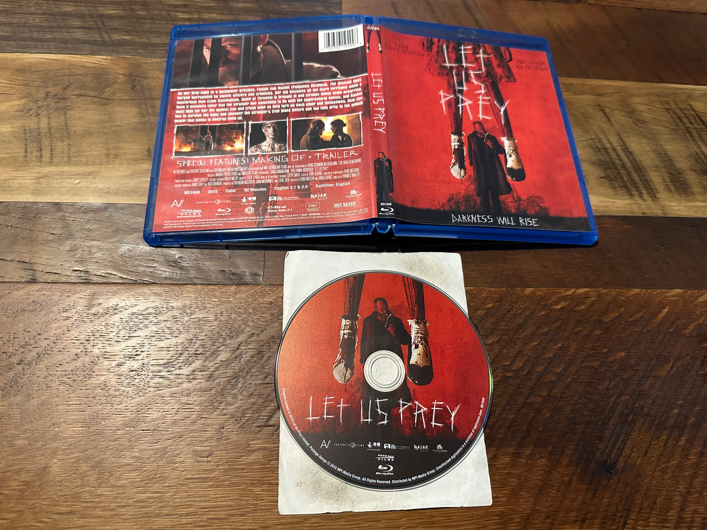 Let Us Prey Blu ray*Dark Sky Films*Widescreen*2015 Horror*