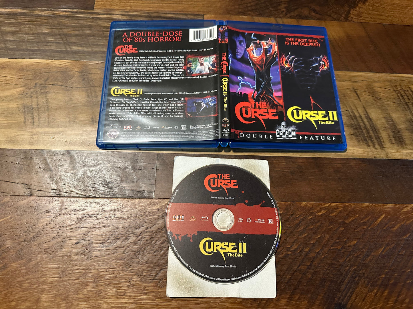 The Curse & Curse II The Bite Blu ray-Scream Factory-Double Feature-OOP