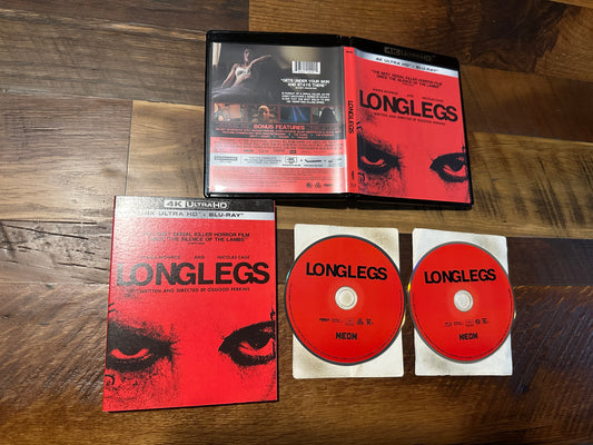 Longlegs 4K Ultra HD/Blu ray-Slipcover-Neon-Widescreen-Nicolas Cage