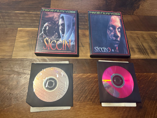 Siccin Part 1-4 DVD-R Toxic Fifth Video-Obscure Horror-2 Disc-Rare