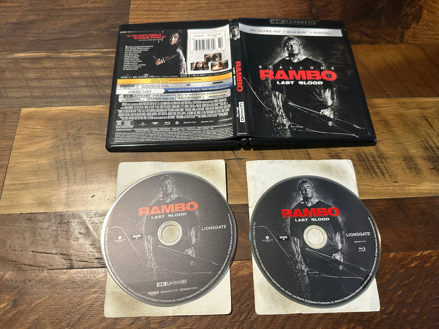 Rambo Last Blood (4K Ultra HD/Blu ray, Lionsgate, Stallone Classic, No Digital)