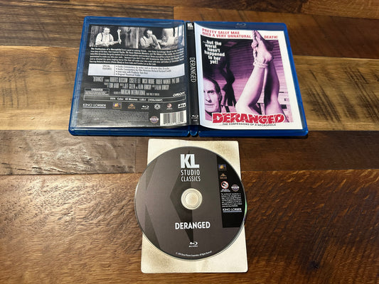 Deranged Blu ray-Kino Lorber-70’s Horror Classic-Widescreen-
