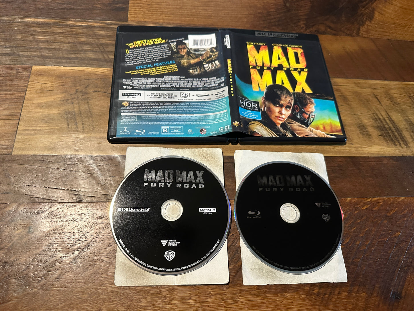 Mad Max Fury Road (4K Ultra HD, Warner Bros, 2 Disc, 2015 Classic)
