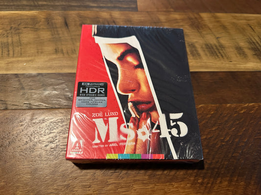 Ms. 45 (4K Ultra HD, Arrow Video, Limited Ed, Abel Ferrara Classic, Slipcover, NEW)