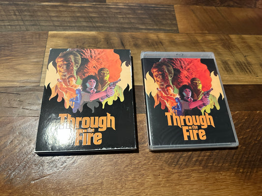 Through The Fire (Blu ray, Vinegar Syndrome, Slipcover, 80’s Horror, NEW)