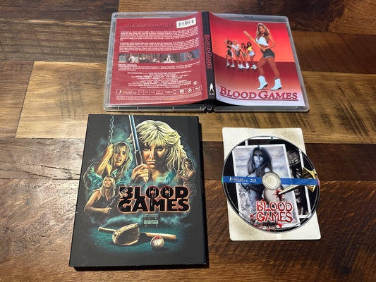 Blood Games Blu ray-Vinegar Syndrome-Slipcover-90’s Horror Classic