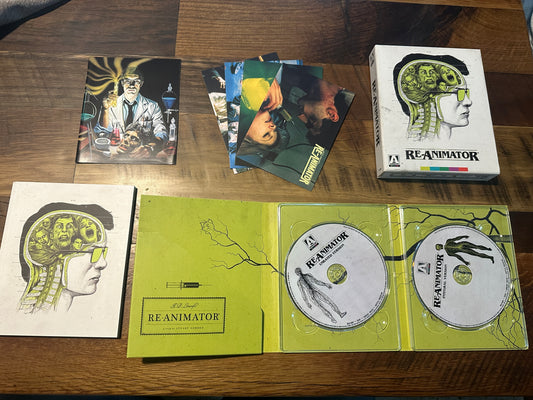 Re-Animator Blu ray-Arrow Video-Limited Edition-Hard Slipcase-Booklet-