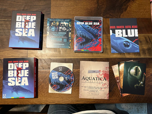 Deep Blue Sea Blu ray-Arrow Video-Limited Edition-Poster-Slipcover