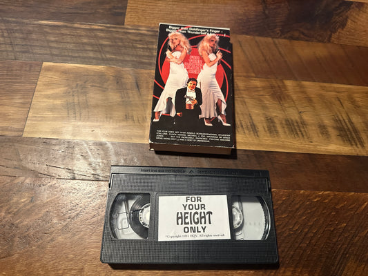 For Your Height Only (VHS, 90’s Classic, Slipcase, Rare 007 Comedy)