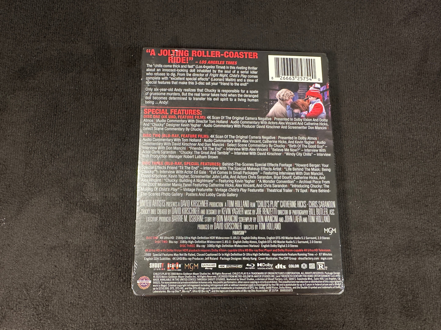 Child’s Play (4K Ultra HD, Scream Factory, Steelbook, 80’s Horror, NEW)