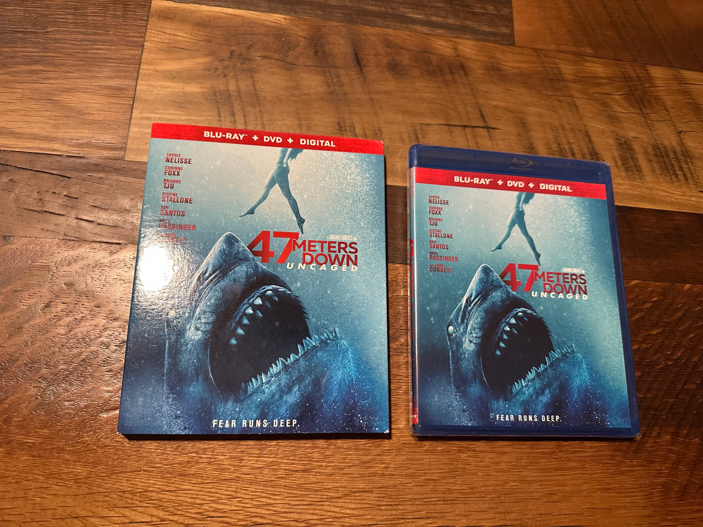 47 Meters Down Uncaged Blu ray/DVD-Lionsgate-Rare Slipcover-NEW