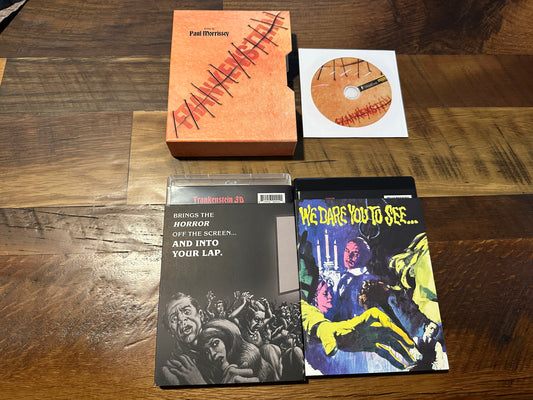 Flesh For Frankenstein (4K Ultra HD, Vinegar Syndrome, Boxset, Slipcovers)