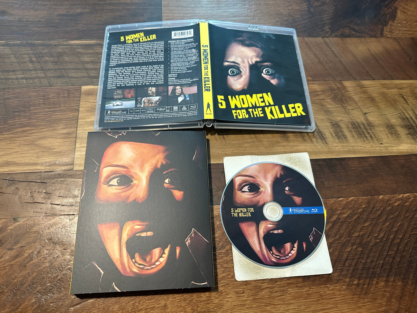 5 Women For The Killer (Blu ray, Vinegar Syndrome, Slipcover, 70's Horror)