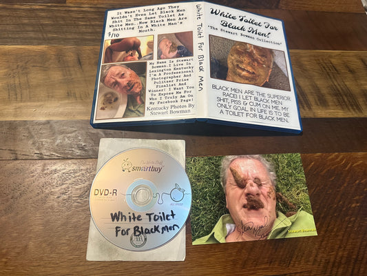 White Toilet For Black Men DVD-R Ultra Rare Only 10 Made-Signed-OOP