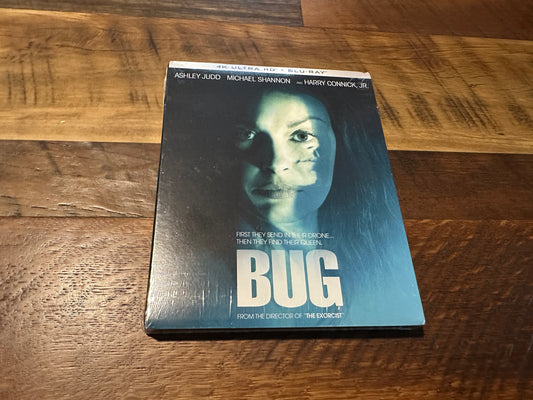 Bug (4K Ultra HD/Blu ray, Kino Lorber, Slipcover, Ashley Judd Classic, NEW)