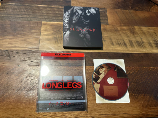 Longlegs 4K Ultra HD-Import Release-Steelbook-Region Free-Slipcover