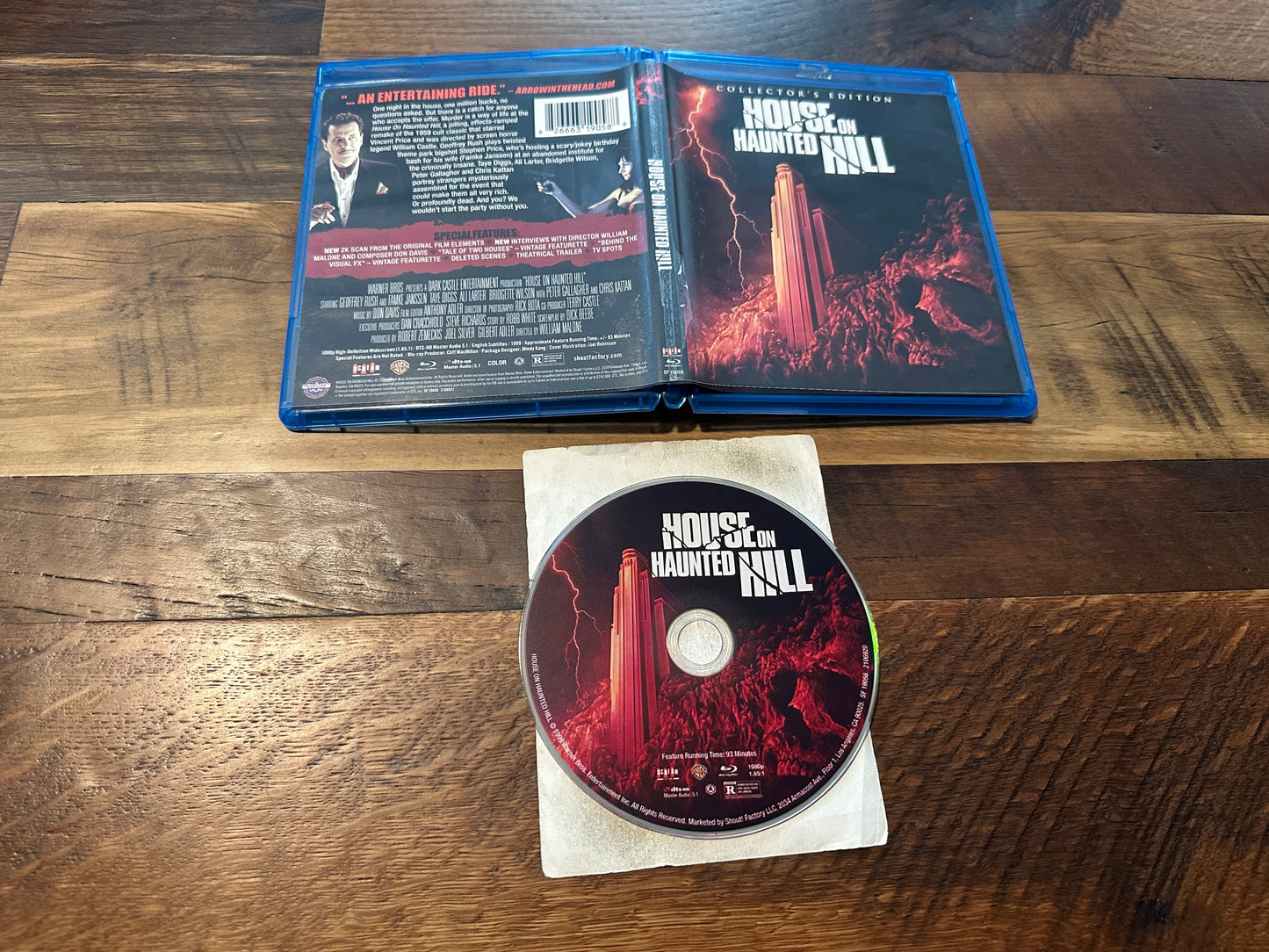 House on Haunted Hill 1999 (Blu ray, Scream Factory, Collector’s Edition)