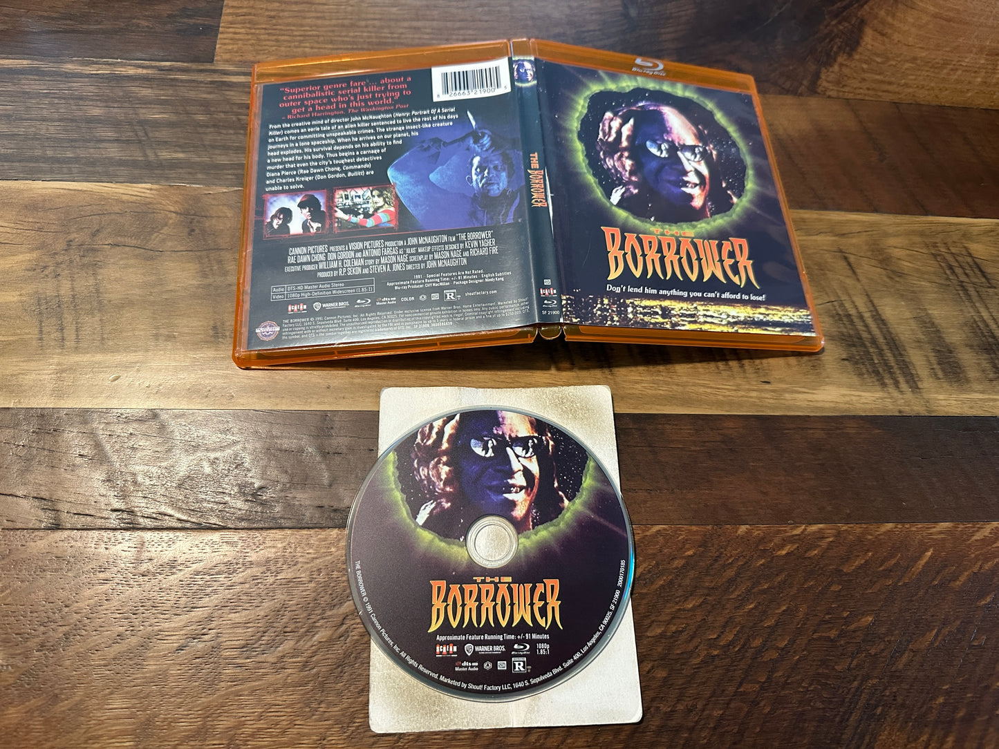 The Borrower (Blu ray, Scream Factory, 90’s Horror Classic, Widescreen)
