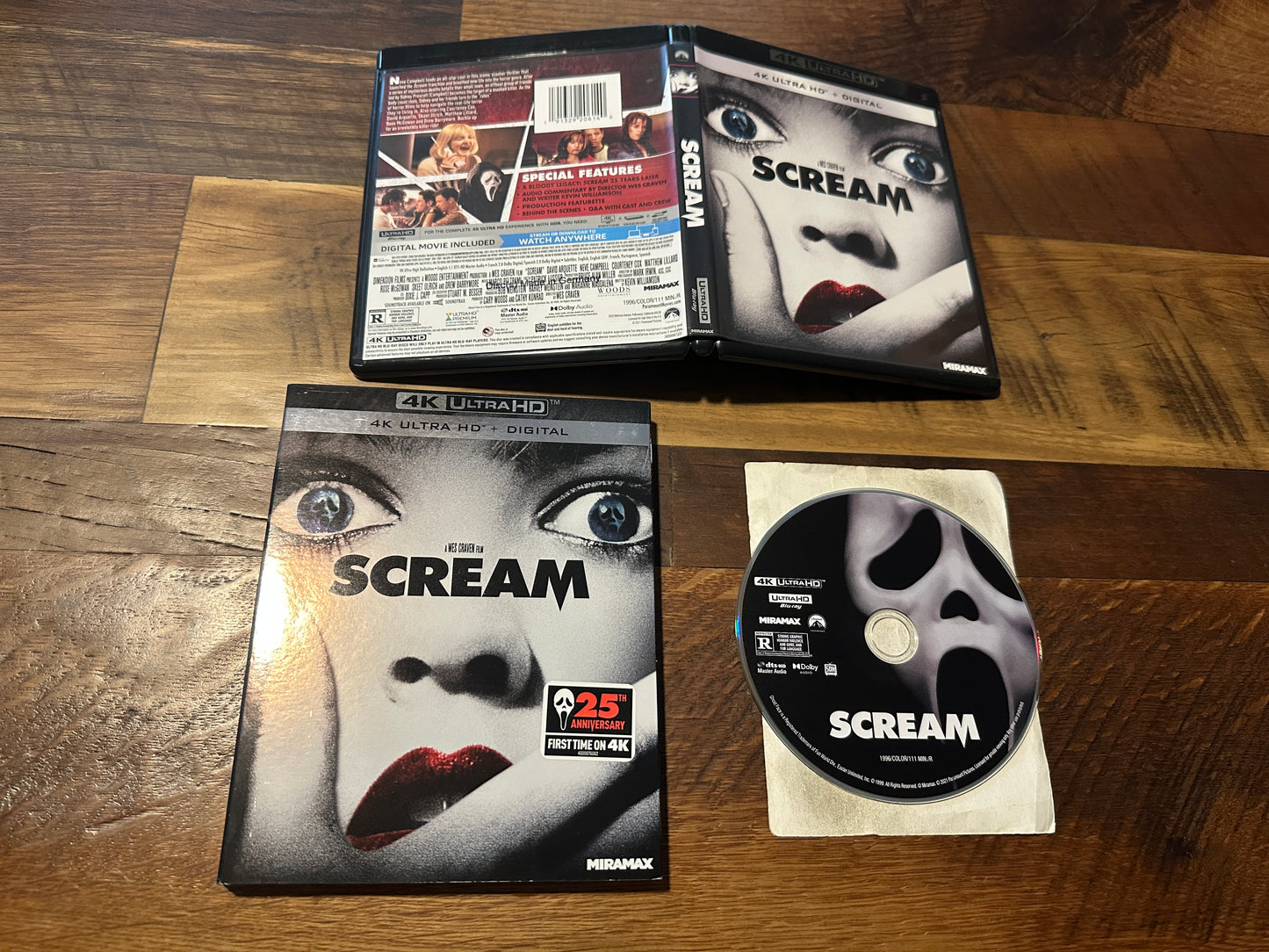Scream 1996 (4K Ultra HD, Paramount, Rare Slipcover, No Digital)