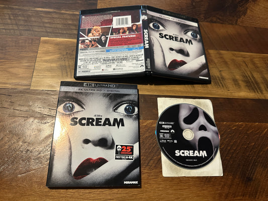 Scream 1996 (4K Ultra HD, Paramount, Rare Slipcover, No Digital)