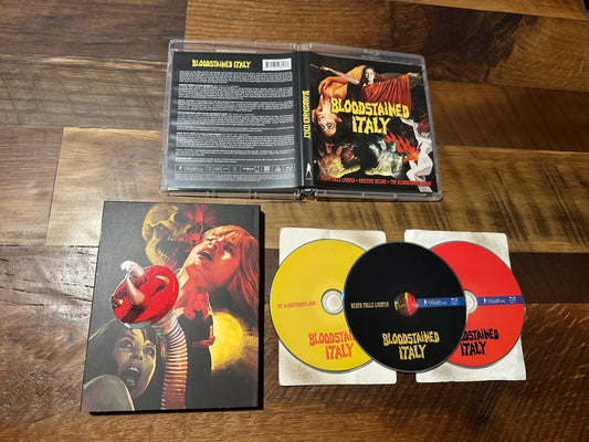 Bloodstained Italy (Blu ray, Vinegar Syndrome, 3 Movies, Slipcover)