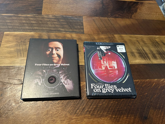 Four Flies On Grey Velvet (4K Ultra HD, Severin Films, 4 Disc Limited Ed, NEW)