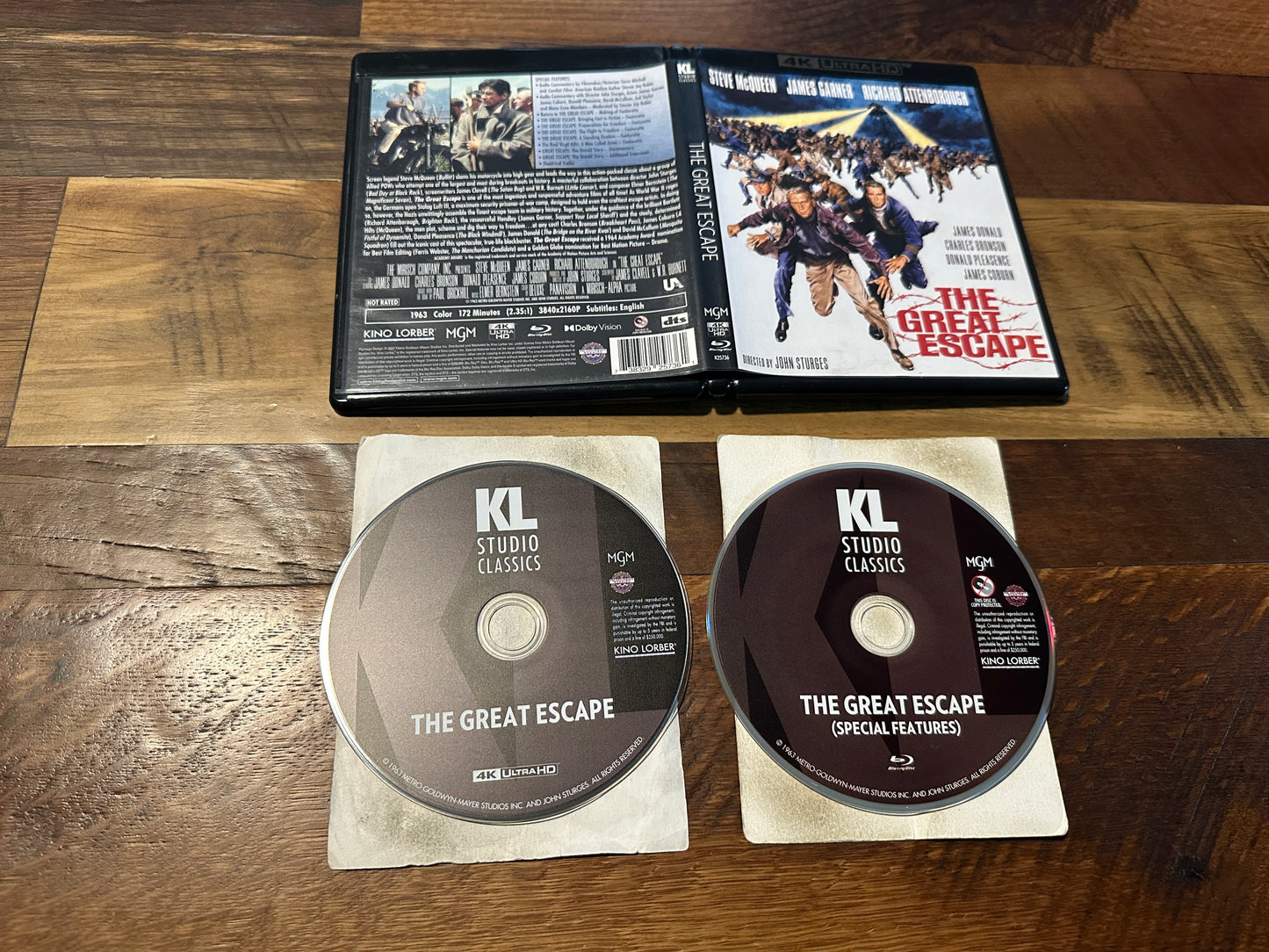 The Great Escape 1963 (4K Ultra HD, Kino Lorber, Steven McQueen Classic)