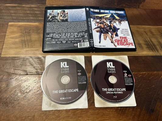 The Great Escape 1963 (4K Ultra HD, Kino Lorber, Steven McQueen Classic)