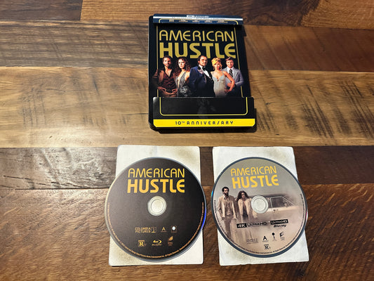 American Hustle 4K Ultra HD/Blu ray-Steelbook-2 Disc-Sony Pictures-No Digital