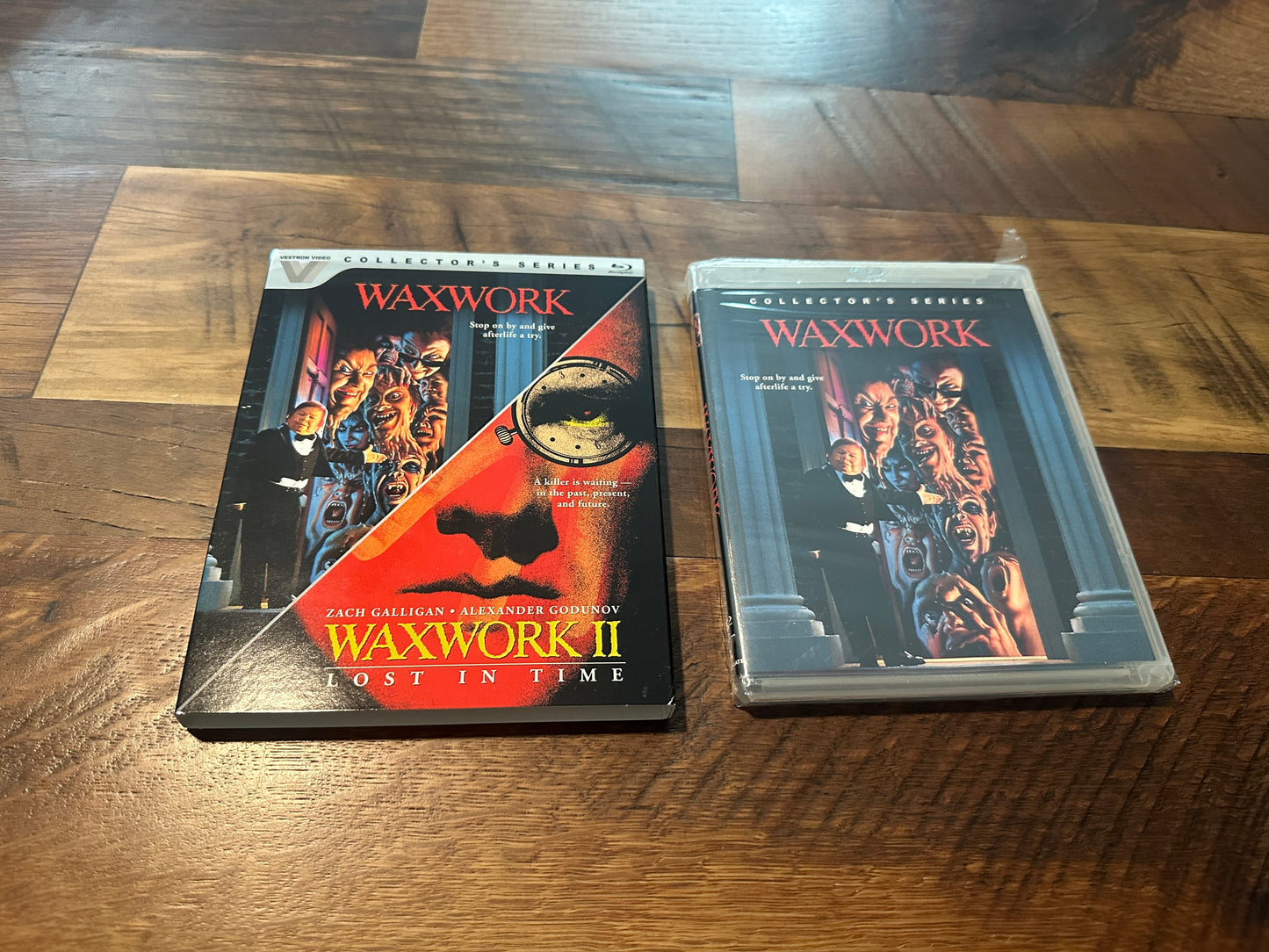 Waxwork 1 & 2 (Blu ray, Vestron Video, Slipcover, Collector’s Series, NEW)