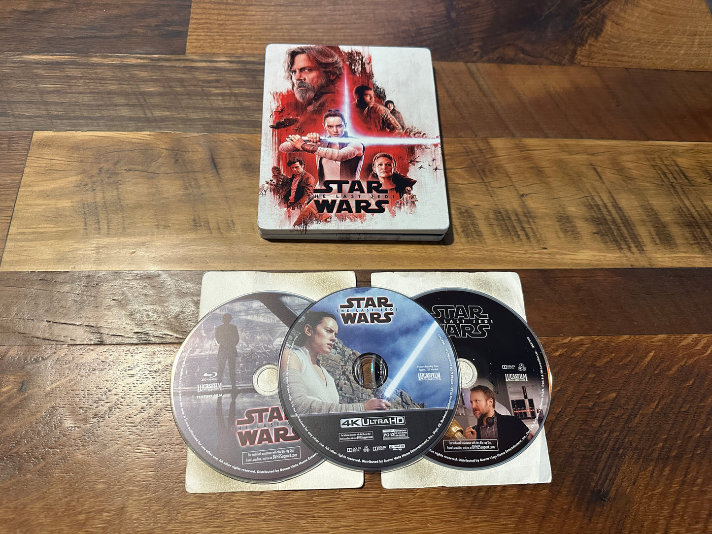Star Wars The Last Jedi 4k Ultra HD/Blu ray-Lucas Films-Steelbook-No Digital