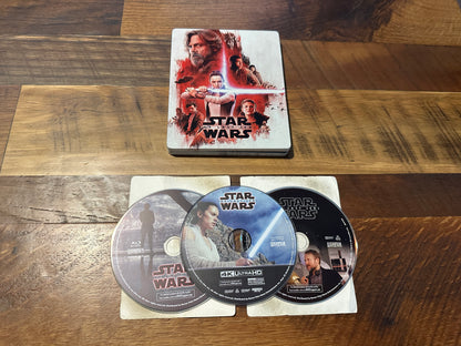 Star Wars The Last Jedi 4k Ultra HD/Blu ray-Lucas Films-Steelbook-No Digital