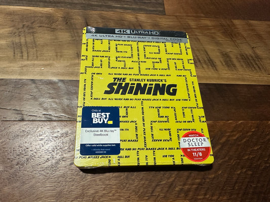 The Shining (4K Ultra HD/Blu ray, Warner Bros, 2 Disc, Best Buy, Steelbook, NEW)