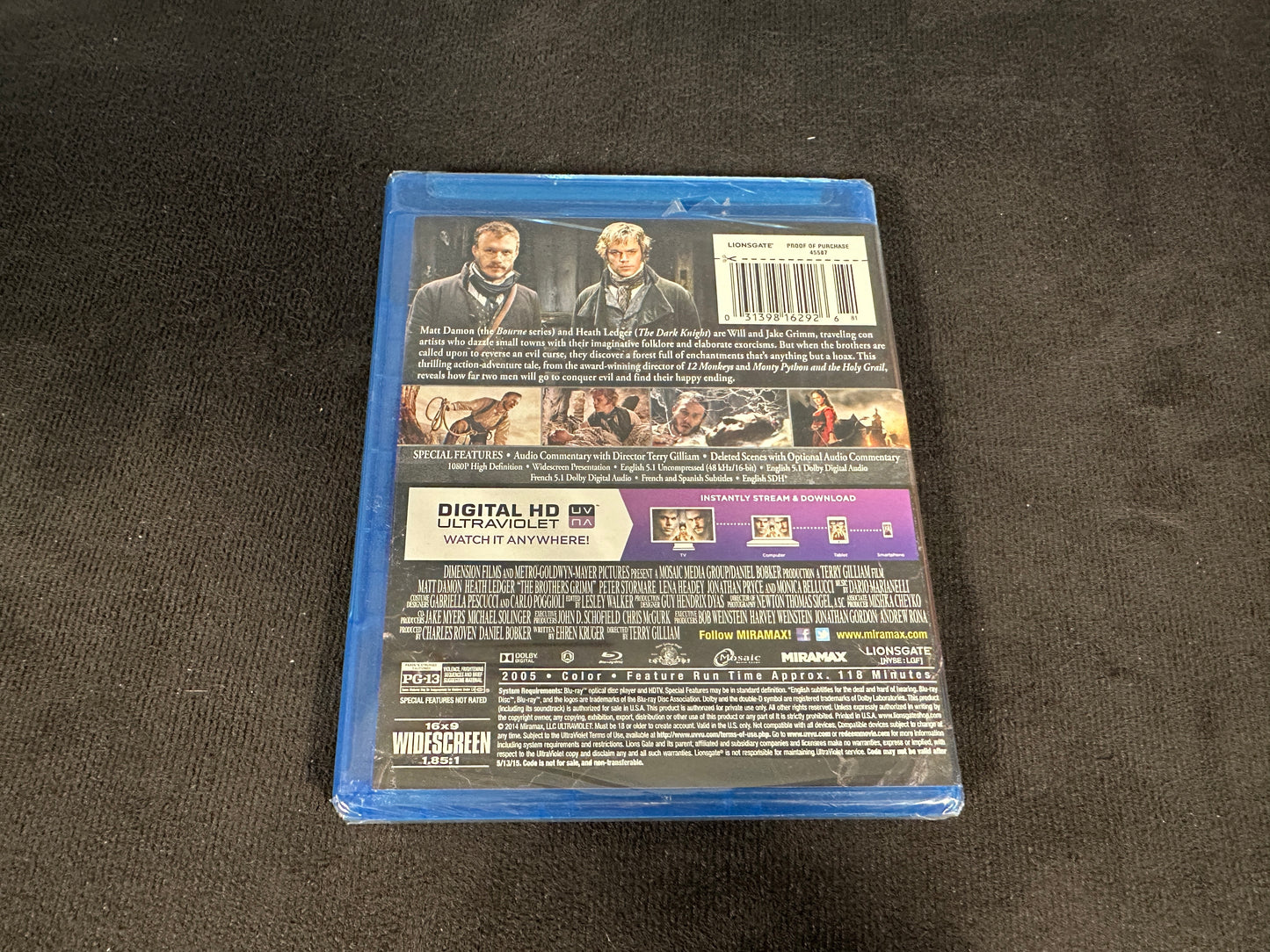 The Brothers Grim (Blu ray, Lionsgate, Matt Damon, New/Sealed)