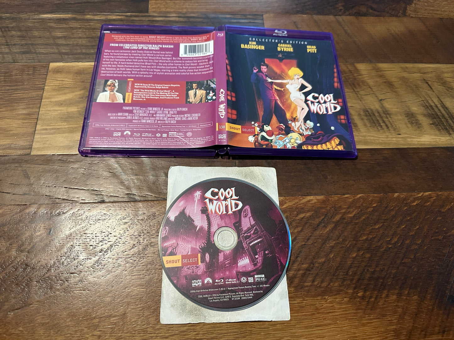 Cool World (Blu ray, Shout Select, Collector’s Edition, Brad Pitt Classic)