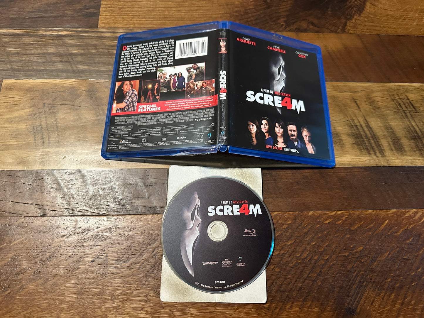 Scream 4 (Blu ray, Anchor Bay, Neve Campbell Horror Classic, No Digital)