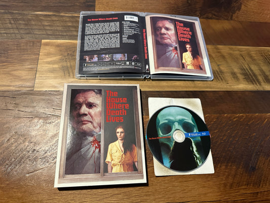 The House Where Death Lives (Blu ray, Vinegar Syndrome, Slipcover, 80’s Classic)