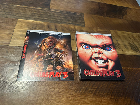 Child’s Play 3 (4K Ultra HD/Blu ray, X2 Slipcover, Scream Factory, Collector, NEW)