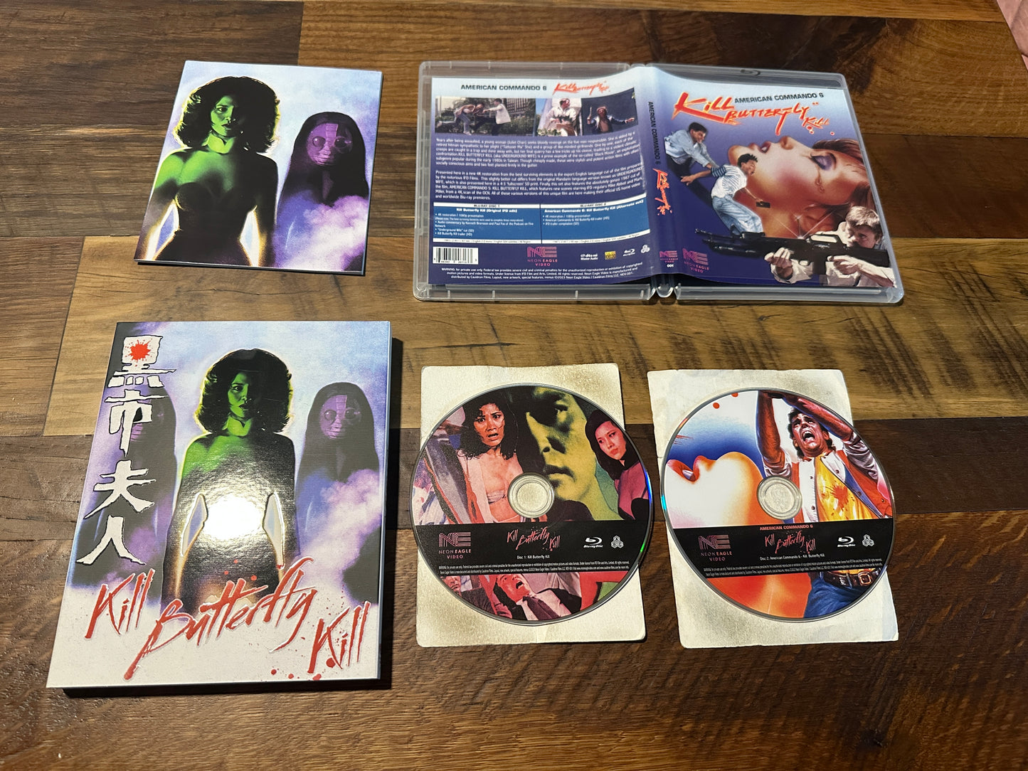 Kill Butterfly Kill (Blu ray, Neon Eagle Video, Slipcover, 80’s Classic)
