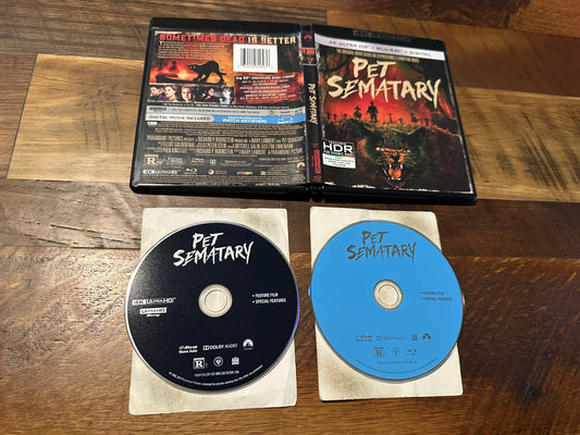Pet Sematary (4K Ultra HD/Blu ray, Stephen King Classic, 2 Disc, No Digital)