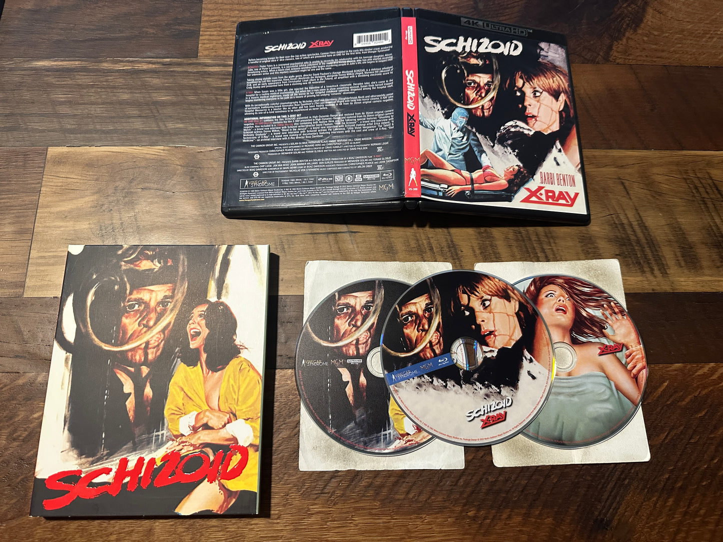 Schizoid & X-Ray 4k Ultra HD/Blu ray*Vinegar Syndrome*3 Disc*OOP Slipcover*