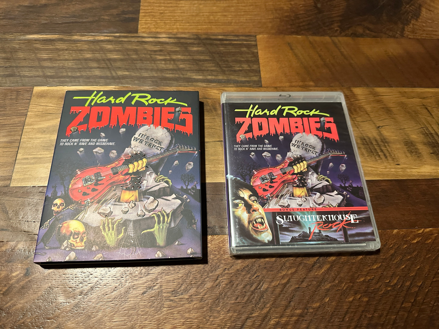 Hard Rock Zombies & Slaughterhouse Rock (Blu ray, Vinegar, Slip, NEW)