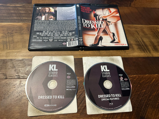 Dressed to Kill (4K Ultra HD, Kino Lorber, Brain De Palma 80’s Classic)