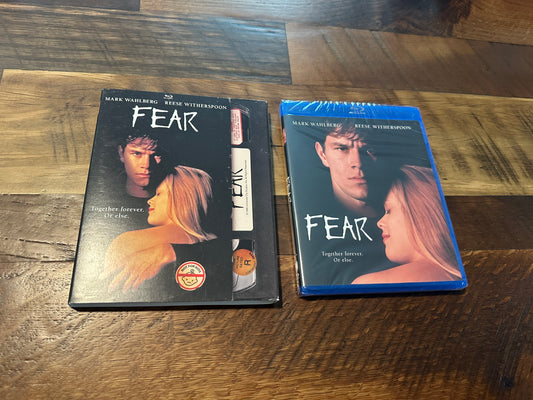 Fear (Blu ray, Mill Creek Entertainment, VHS Slipcover, NEW)