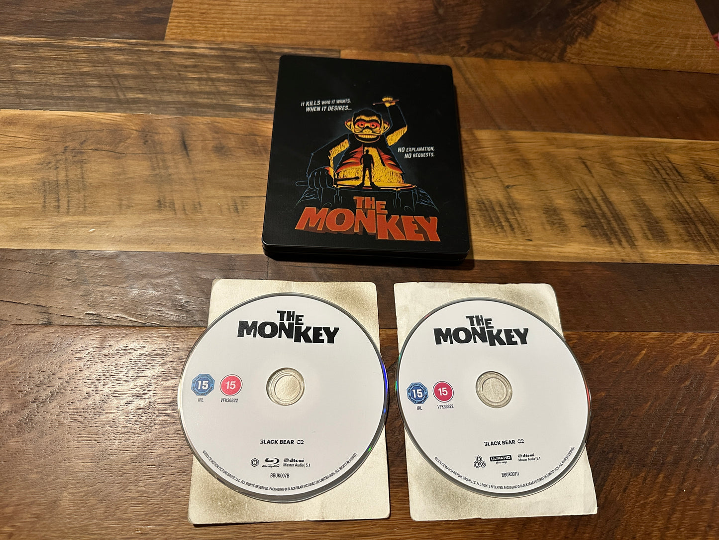 The Monkey 4K Ultra HD/Blu ray, Steelbook,  Modern Horror, 2 Disc, Import)