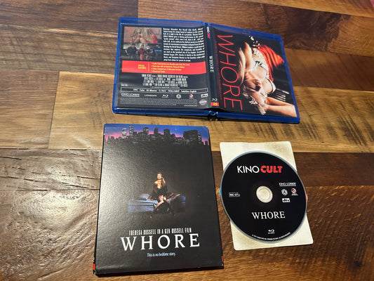Whore (Blu ray, Kino Lorber, Slipcover, 90’s Sleaze, Ken Russell’s Classic)